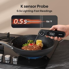 0.5 Seconds Rechargeable Instant Read Meat Thermometer for Cooking, INKBIRD…