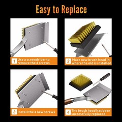 ENLOY Copper Wire Grill Brush Replacement Head, Head