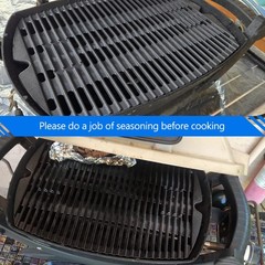 7644 7582 Grill Grates 1pcs q100 q1000 series grates 17 x 12.7”, Black