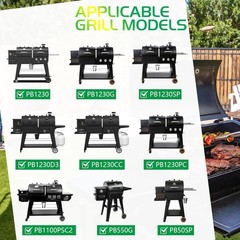 Flame Broiler Kit for Pit Boss PB1230 Pellet Gas Combo Grills 1230CC PB1100PSC2