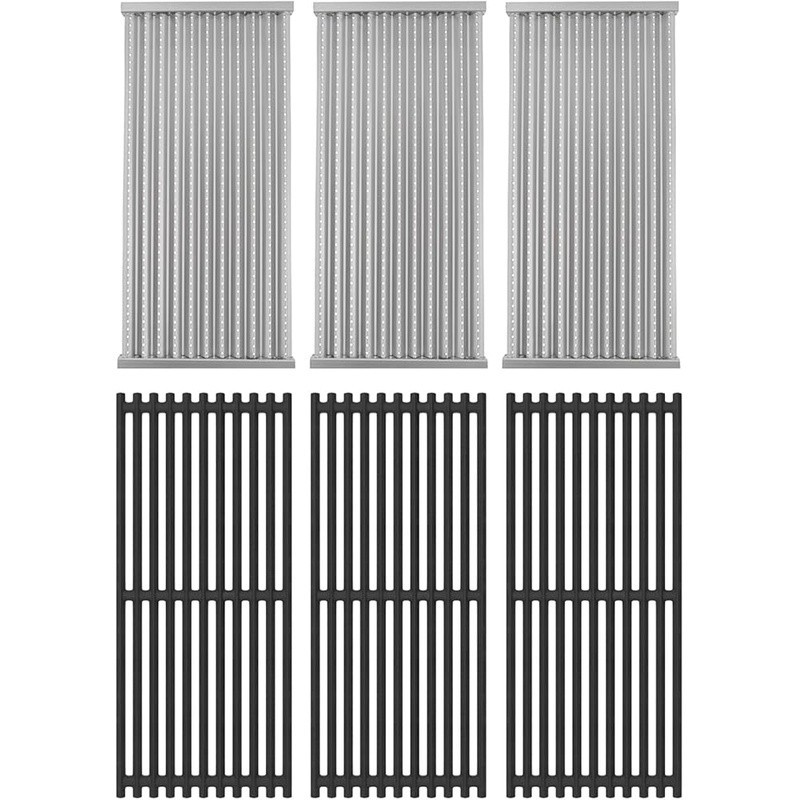 Stainless Steel Emitter Plates Cast Iron Grates Char Broil 3 Burner Grill Parts