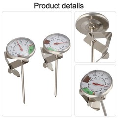 Milk Frothing Thermometer Set 2Pcs for Coffee and Chocolate Steaming Use