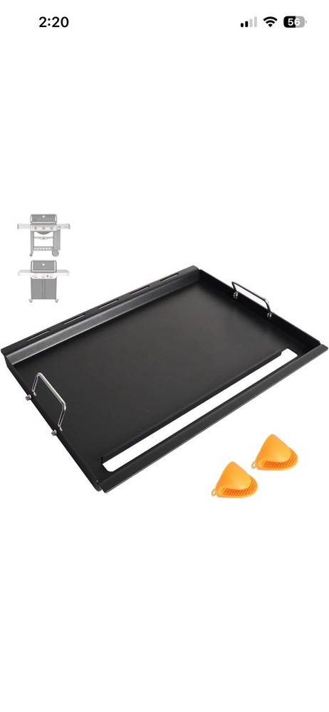 6788 Griddle Insert for Weber Genesis II 300 Series Gas Grill No-Stick Full Size