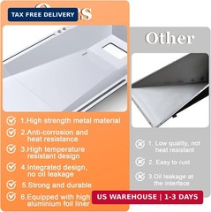 Grease Tray with Catch Pan Adjustable Universal Drip Pan for Dyna Glo, Nexgrill,
