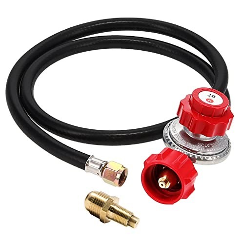 “Regulador De Gas Propano 3/8 4 Pies y Manguera 0 a 20 PSI Ajustable Para Estufa