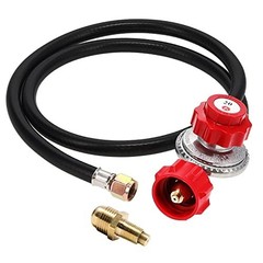 “Regulador De Gas Propano 3/8 4 Pies y Manguera 0 a 20 PSI Ajustable Para Estufa