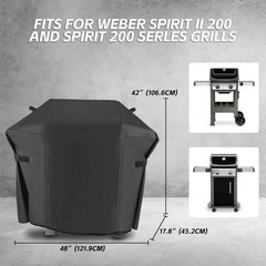 Weber Spirit and Spirit II 200 Series Grill Cover, 600D Heavy Duty Waterproof…