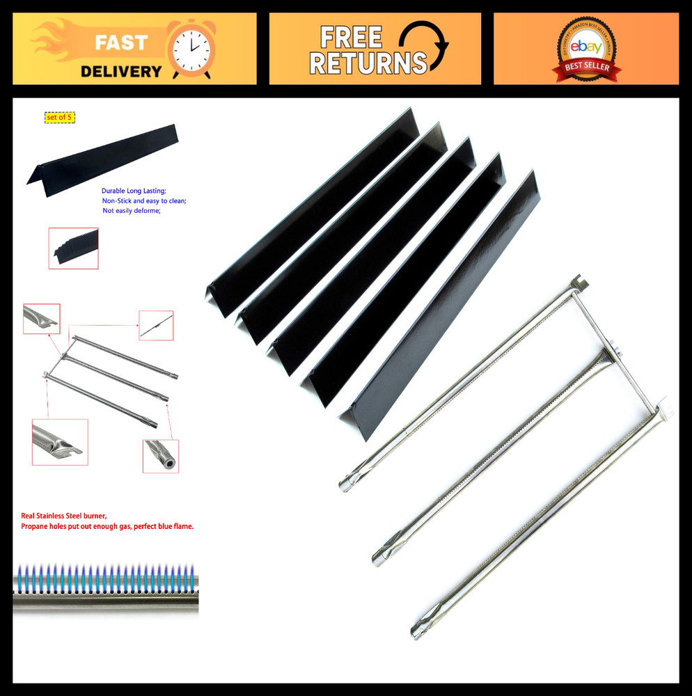 Parts Kit for Weber Genesis Silver B/C, Spirit 300/700, Flavorizer Bars & Burner