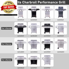 Grill Parts for Charbroil Performance 2-Burner 463630021 463655021 463655421 463