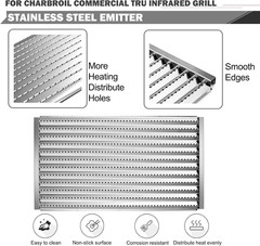 463242516 Emitter Plates for Charbroil Commercial Tru Infrared Grill Replacement