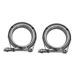 2X 2.5″ Inch Stainless Steel V-Band Bolt Clamp with 2 Pcs Male Female 2.5 Inch