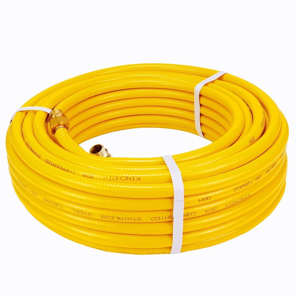 70ft 1/2” Natural Gas Line Gas Tubing Pipe Kit for Construction Heaters NG A…