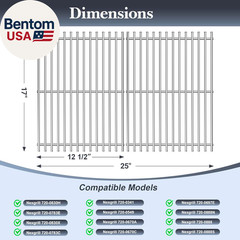17 Inches Stainless Steel Cooking Grids Grates for Home Depot Nexgrill 720-0830H