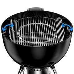 Charkettle Stainless Steel Double-Side Hinged Grill Grid with Handle, Replace…