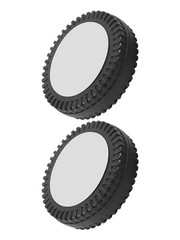 Secure Plastic Grill Wheel Replacement for BBQ Grill Easy Install Black