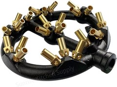 Commercial Cast Iron Gas Jet Burner 23 Tips 9 Inches for Restaurant Cooking