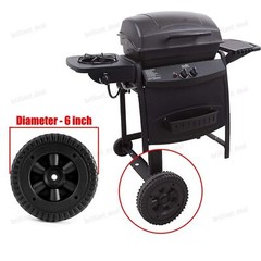 6″ Grill Wheels Replacement Parts 2pcs For Charbroil Gas Grills And Other Brands