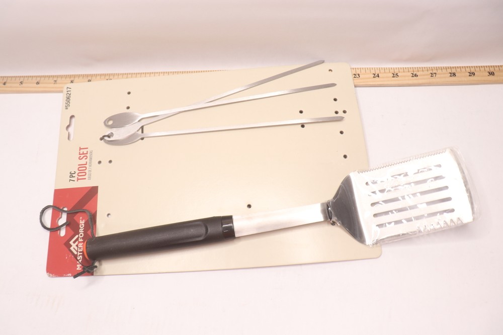 (3-Pk) Master Forge Accessory Kit 5506217-Missing Nylon Brush Skewer & Tongs