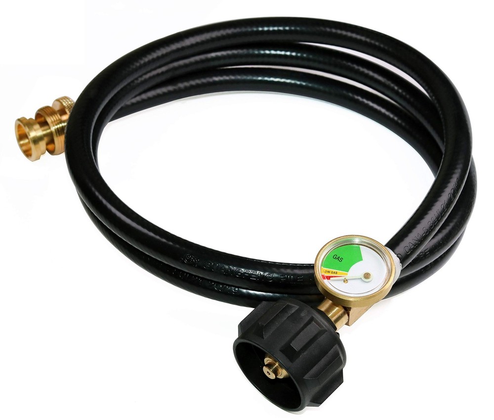 DOZYANT 5 FT Propane Hose Adapter with Tank 5 feet length, Black