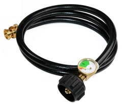 DOZYANT 5 FT Propane Hose Adapter with Tank 5 feet length, Black