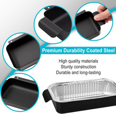 Grill Grease Tray Catcher Replacement with 10 Aluminum Drip Pans for Grill