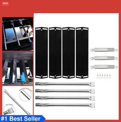 4 Burner Gas Grill Burner Tubes 18 13/16 Inch Stainless Steel Heat Plates