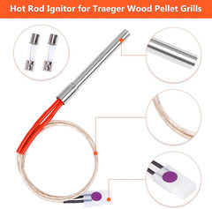 2 Pack Replacement Hot Rod Ignitor Kit for Traeger and Camp Chef Wood Pellet Gri