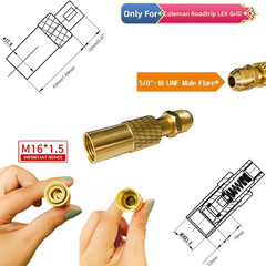 MCAMPAS QCC1 Universal Grill Regulator Hose with Coleman Threaded Regulator for