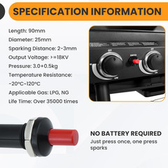 Push Botton Piezo Igniter, One Outlet Plug Push Button Ceramic Igniter, Piezo Sp