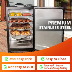 Stainless Steels Cooking Grate for Masterbuilt Electric Smoker 30 Inch, 4 Pack 1