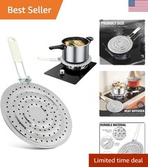 Versatile 21cm Stainless Steel Heat Diffuser for Efficient Cooking on Gas Stoves