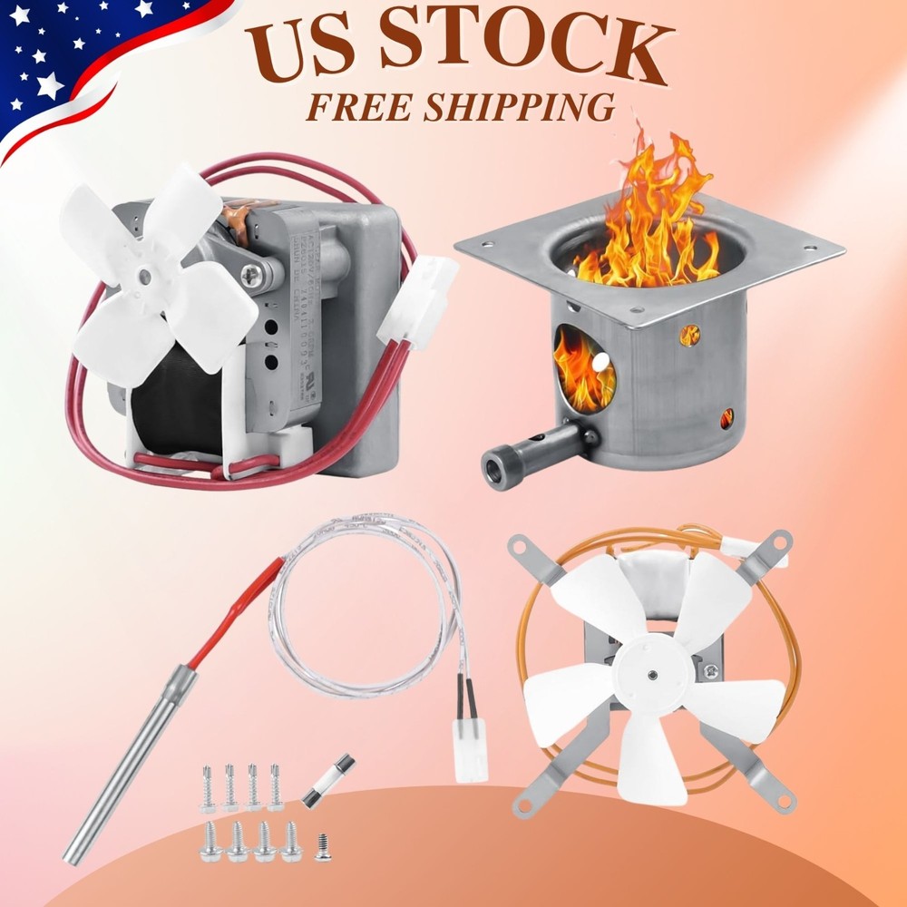 NEW Pellet Grill Replacement Parts Kit Auger Motor Igniter Fan Burn Pot