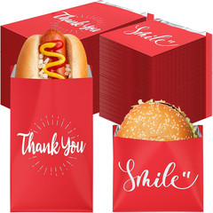 200 Packs Foil Wrappers, Grease-Proof Warming Foil Food Sturdy Bags, Disposable