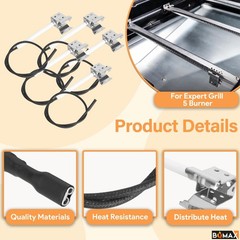 Heat Plate and Burners for Expert Grill 5 Burner 720-0968, Grill Parts for Ex…