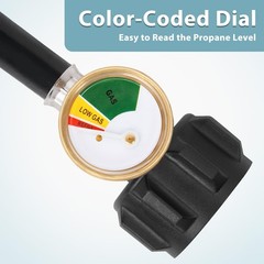 SHINESTAR 12FT Propane Hose Adapter w/Gauge for Heater & Grill