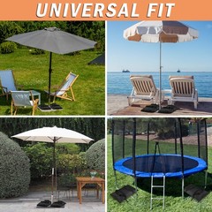 130LBS Extra Large Umbrella Base Weight Set of 2, Patio Fillable Sand Bags fo…