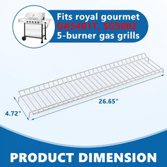 Grill Warming Rack for Royal Gourmet GA5401T, Stainless Steel Grill Upper Rack f