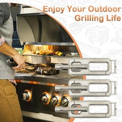 Upgraded 3-Pack Cast 304 Stainless Steel Grill Burners Compatible with Members