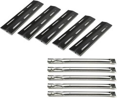 Burners & Porcelain Heat Plates 5pack Replacement Parts for Kenmore Grill Chef
