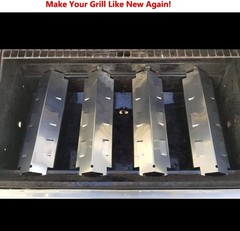Stainless Steel Heat Plate Shield Set for Charbroil and Kenmore Grills, 4-Piece