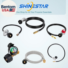 2 Feet Propane Regulator and Hose, Replacement Grill Part for Weber Spirit/Genes