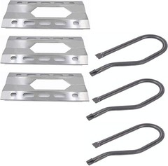 Gas Grill Burner & Heat Plate Replacement Kit Compatible with Kirkland Grill