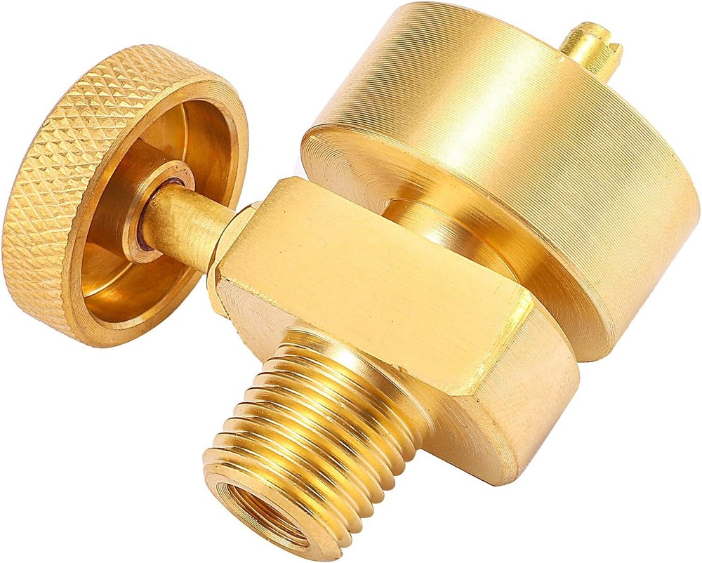 1LB Brass Propane Needle Control Valve, Disposable Adjustable Pressure Propane