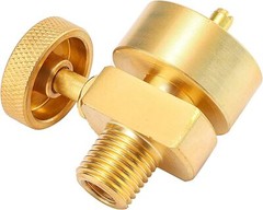 1LB Brass Propane Needle Control Valve, Disposable Adjustable Pressure Propane