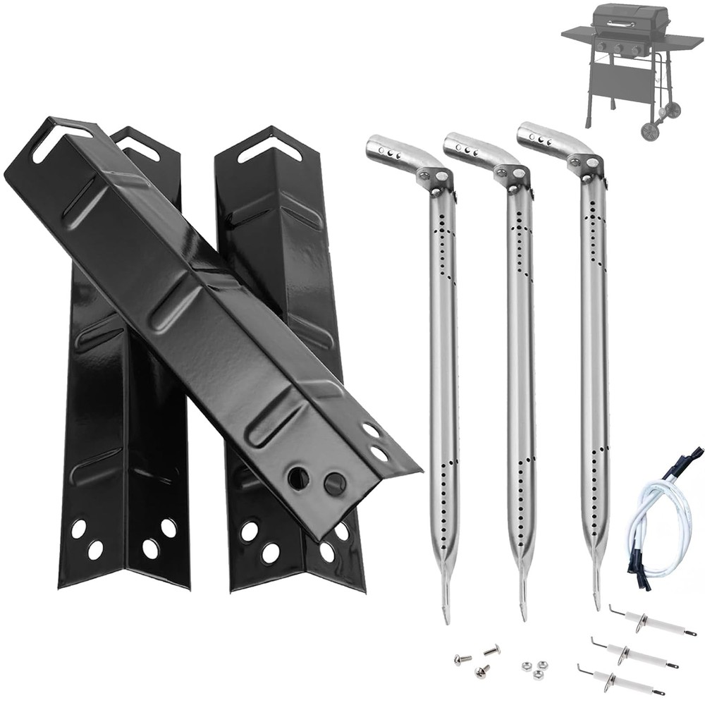 Grill Replacement Parts Kit 3-Pack Heat Plates & Igniters for Walmart Expert