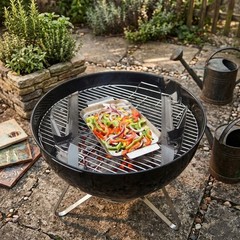 Stainless Steel BBQ Grill Basket with Holes for Meat Fish and Vegetables