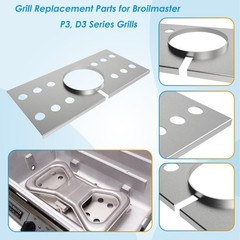 BBQration Replacement Parts for 23 3/4″ x 14 1/4″, silver and black