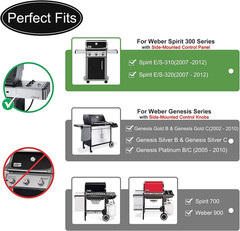 22.5″ 7536 7537 Porcelain Flavorizer Bars for Weber Spirit 300 Side-Control 5Pk