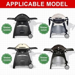 GGC 7646 7584 Cast Iron Grill Grates for Weber Q3200 Q300