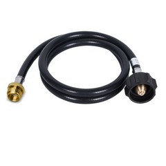 4 Feet Propane Hose Adapter 1lb to 20lb Converter, Tank 4 Feet, Black